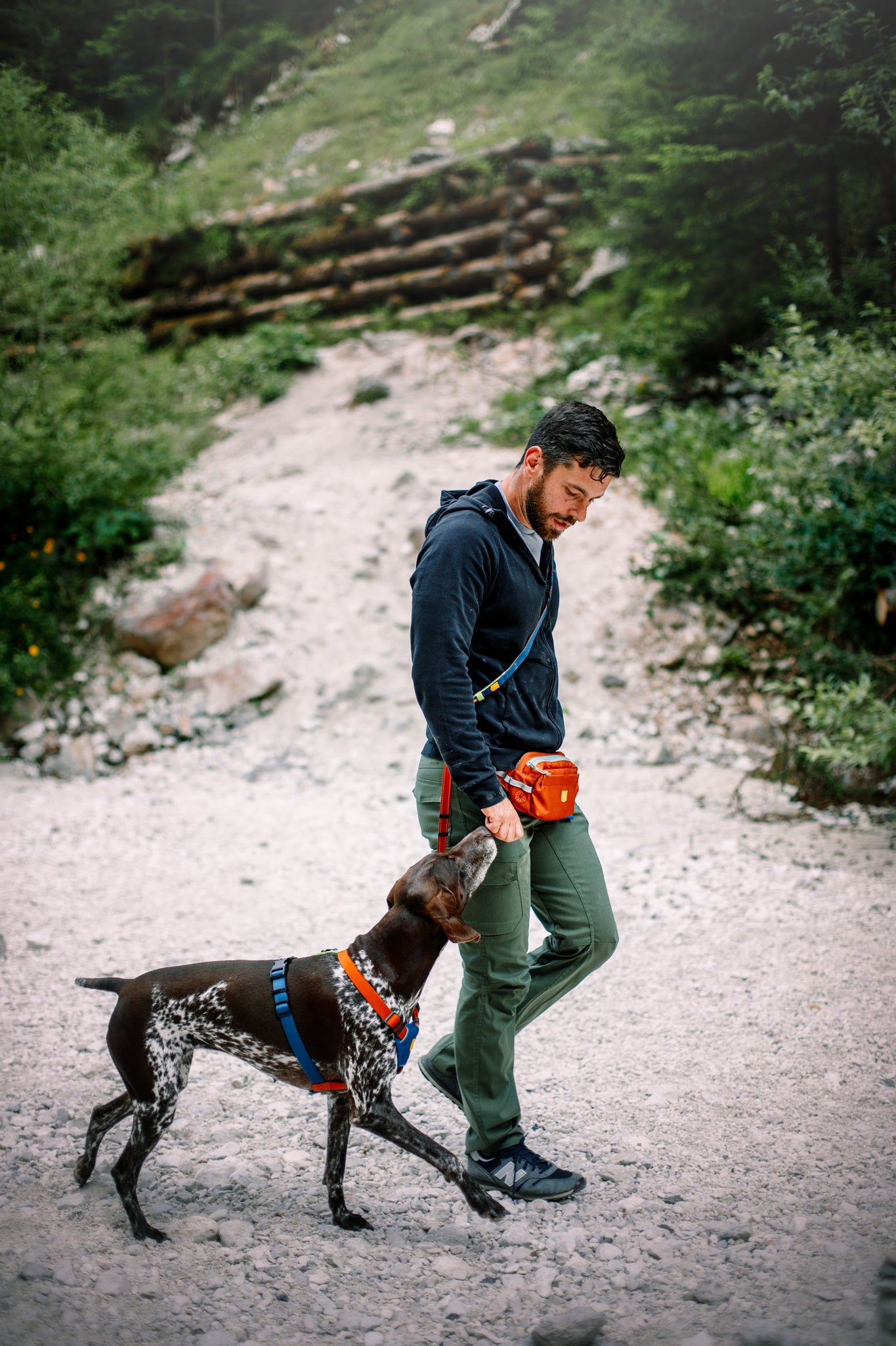 Woolly Wolf Color Block Leash - Terracotta Mix