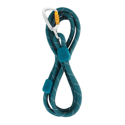 Woolly Wolf Rope Elastic Leash - Deep Teal