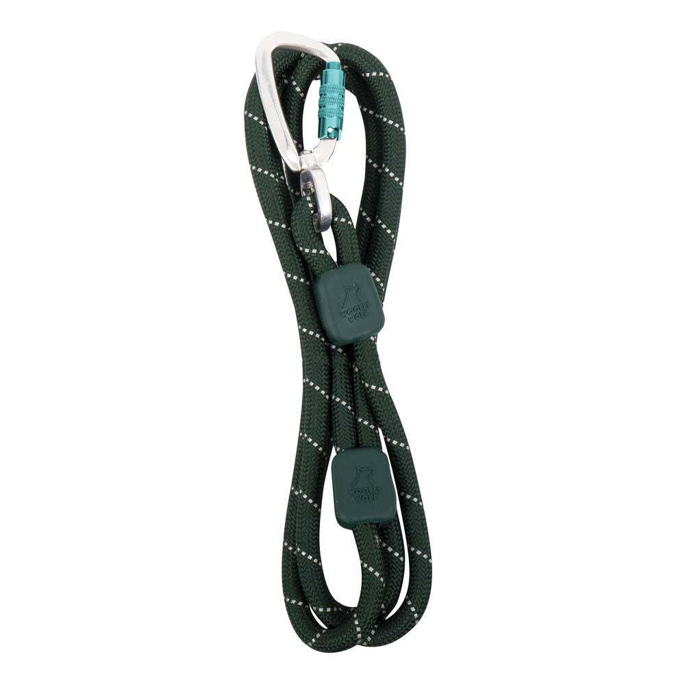 Woolly Wolf Rope Elastic Leash - Evergreen