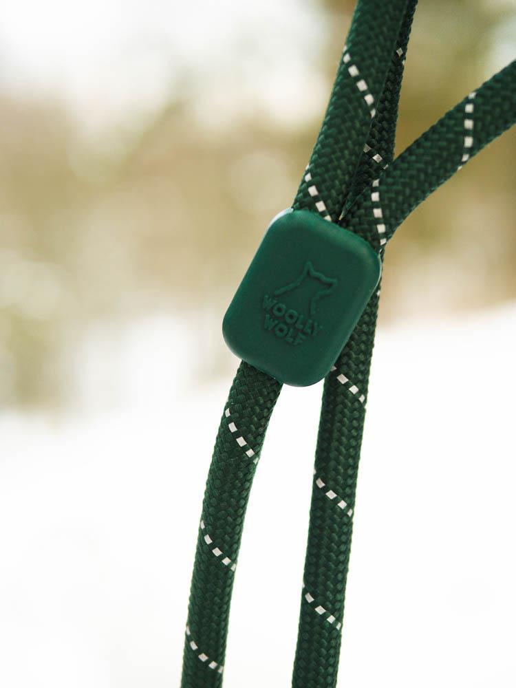 Woolly Wolf Rope Elastic Leash - Evergreen