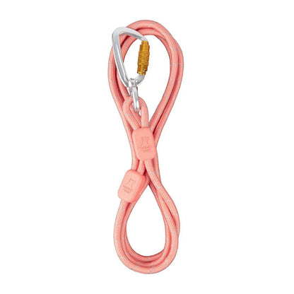 Woolly Wolf Rope Thin Elastic Leash - Salmon Pink